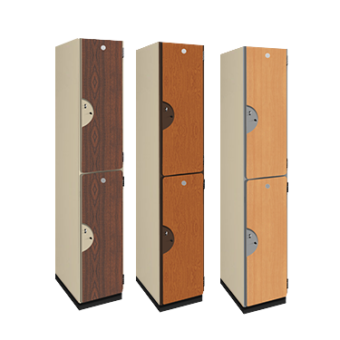 Double Tier Wood Storage Locker (Wood Grain Finish)