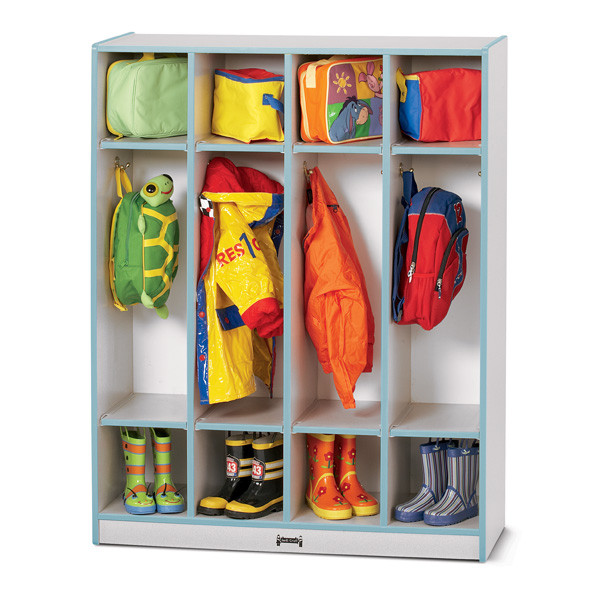 Colorful Kids Coat Lockers with Dual Cubbies