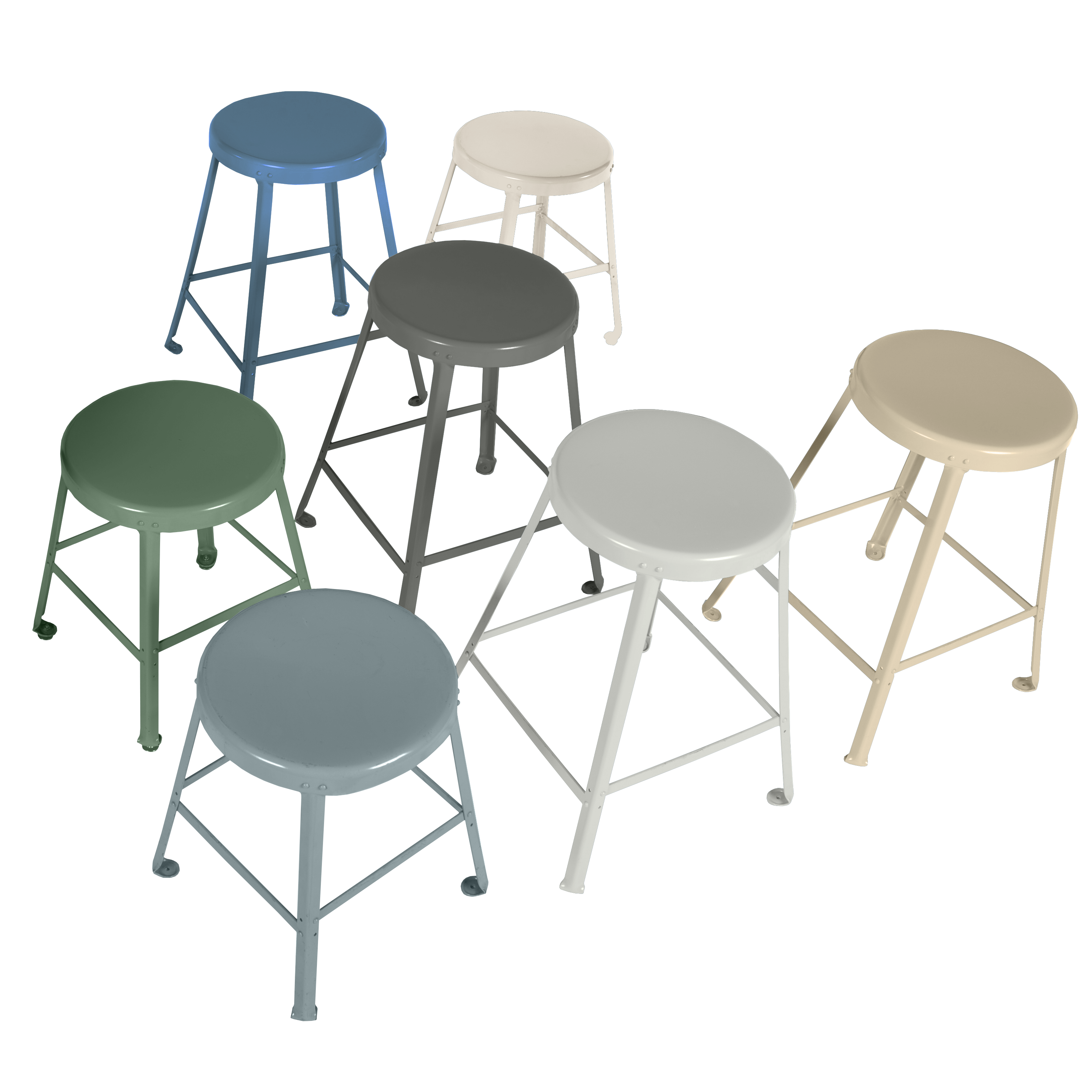 Locker Stools with Steel Top