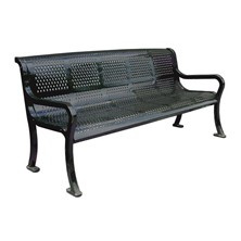Perforated Roll Formed Locker Room Bench