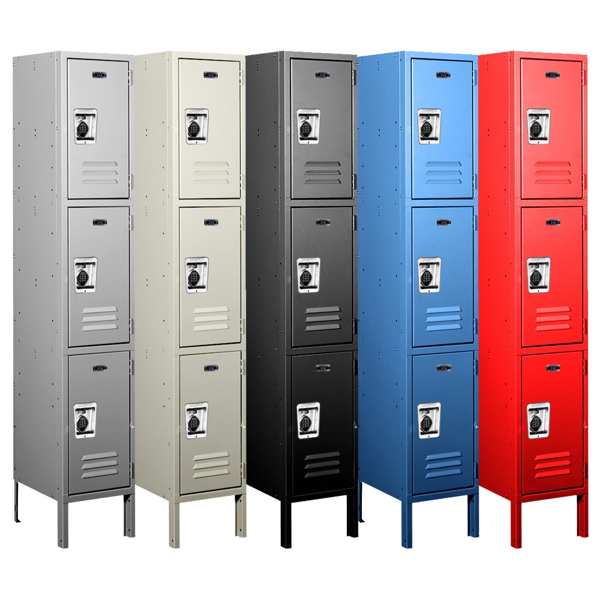 Triple Tier Electronic Locker Collage