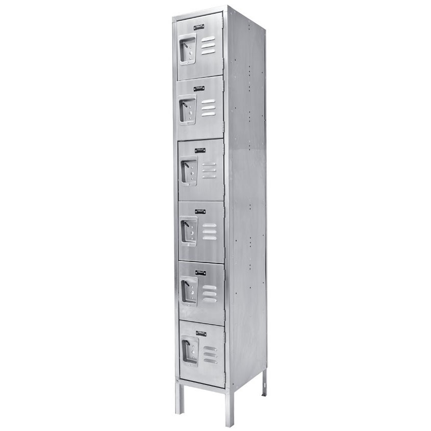 304 Stainless Steel Six Tier Locker (Image 1)