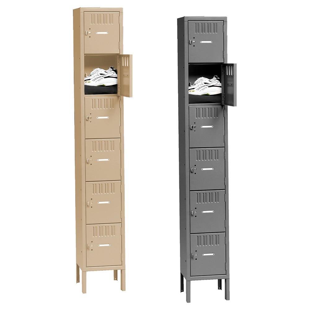 Tennsco Six Tier Metal Box Lockers