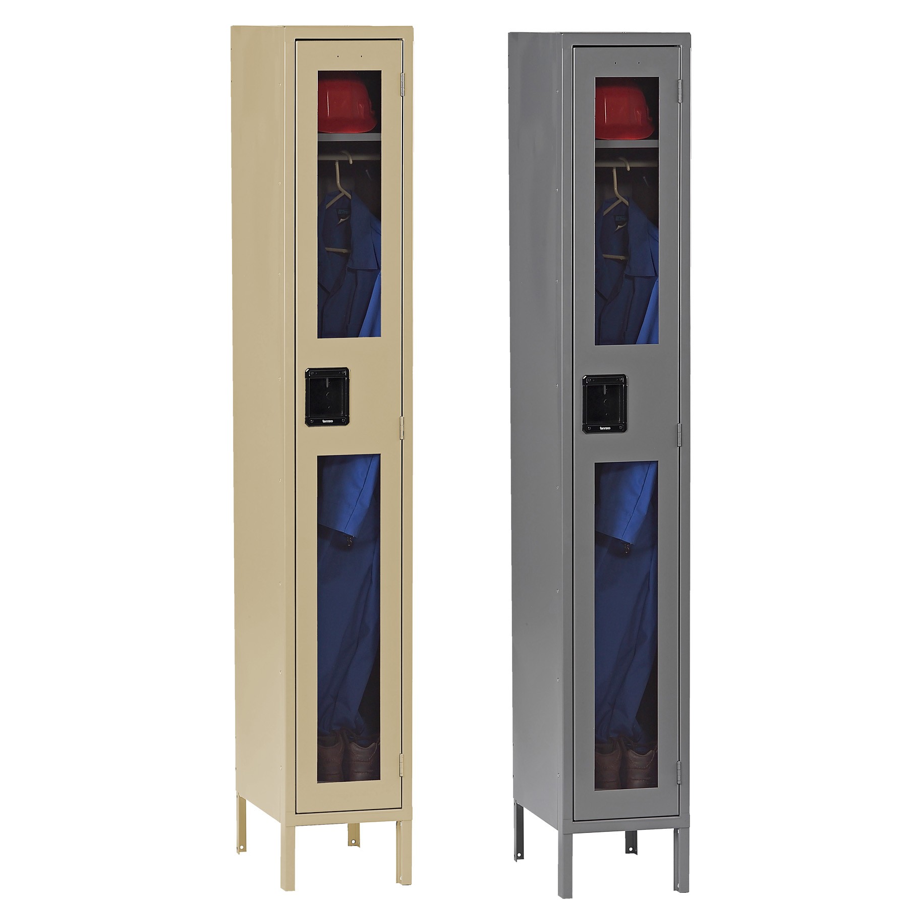 Tennsco single tier c-thru lockers