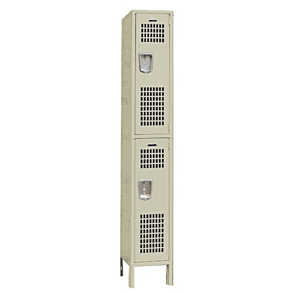 Double Tier Ventilated Steel Locker-beige