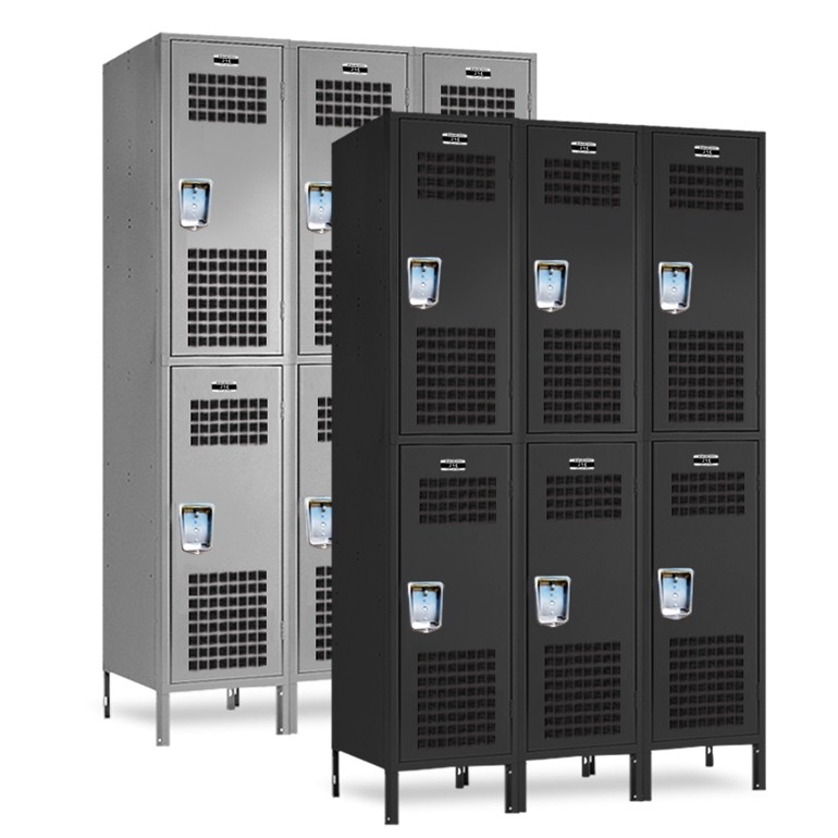 Double Tier Ventilated Gym Lockers Main