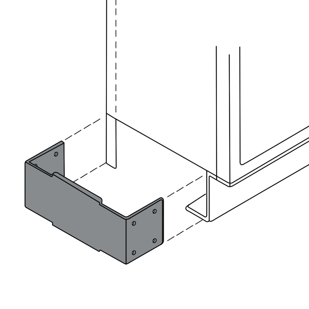 12" Deep Zee Base End/Splice Gray