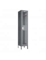 Single Tier Invincible II Ventilated Athletic Locker Gray