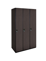 Single Tier Wood Lockers (Black)