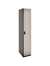 Single Tier White Wood Locker - *shown with optional finished end panel*