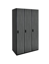 Single Tier Wood Lockers (Medium) - *shown with optional finished end panel*