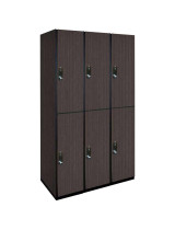 Double Tier Wooden Lockers (Black)