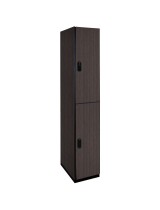 Double Tier Wooden Locker (Black) with optional finished end panel