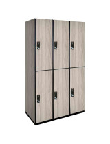Double Tier Wooden Lockers (White)