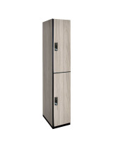 Double Tier Wooden Locker (White)