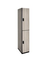 Double Tier Wooden Locker (White) - *shown with optional finished end panel*