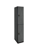 Double Tier Wooden Locker (Gray)