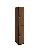 Double Tier Wooden Locker (Brown)