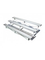 Three Row Aluminum Bleachers with Double Footboards