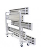 Three Row Low Rise Tip and Roll Aluminum Bleacher 