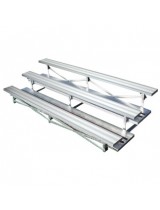 Three Row Low Rise Aluminum Bleacher with Double Footboards