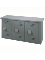 Plastic Bench with 3 Lockers