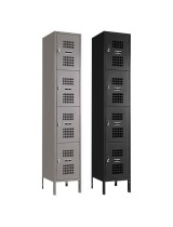 Four Tier Ventilated Metal Box Locker