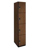 Four Tier Wood Locker (Brown)