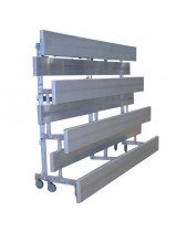 Four Row Tip and Roll Aluminum Bleacher 12" Seat 