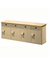 Plastic Bench with 4 Lockers