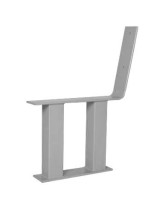 ADA Pedestal with Backrest Support Gray