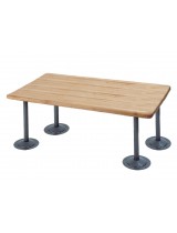 24" ADA Locker Room Benches with 4 Pedestals