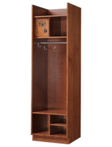 Straight Front Wood Locker Cinnamon Maple Finish