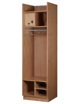 Straight Front Locker Autumn Oak Finish