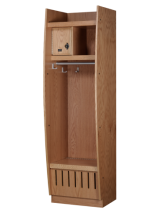 Bow Front Locker Autumn Oak Finish