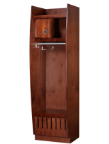 Bow Front Wood Locker Rosewood Maple Finish
