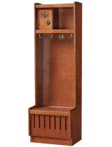 Open Front Wood Locker Cinnamon Maple