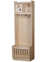 Open Front Locker Hardrock Maple Finish