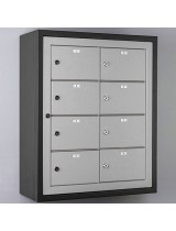 Gray aluminum pistol locker