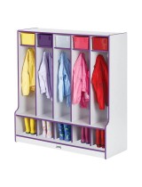 Colorful Kids Coat Lockers with Cubbies and Seats