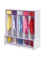 Colorful Kids Coat Lockers with Cubbies and Seats