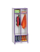 Colorful Kids Coat Locker with Cubbies and Seats