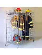 Double Row Chrome Mobile Turnout Gear Locker