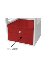 Foot Locker for Stadium Lockers Red