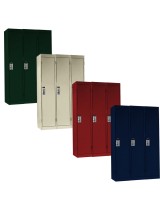 Hadrian Single Tier Emperor Lockers 3 Wide with Optional Colored Dress Ends (not included)