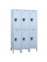 Hallowell Extra Wide Double Tier Steel Lockers