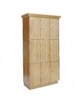 Triple Tier Wood Wardrobe Lockers (Image 1)