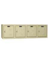 Hallowell 4 Person Wall Mount Locker-Parchment