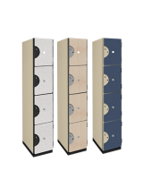 Four Tier Wood Storage Locker (Pattern Finish)