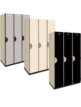 Single Tier Wood Storage Lockers (Solid Color Finish)